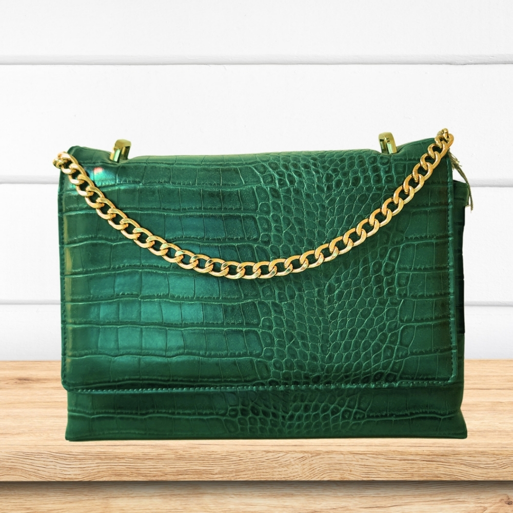 Brand New Faux Alligator Handbag